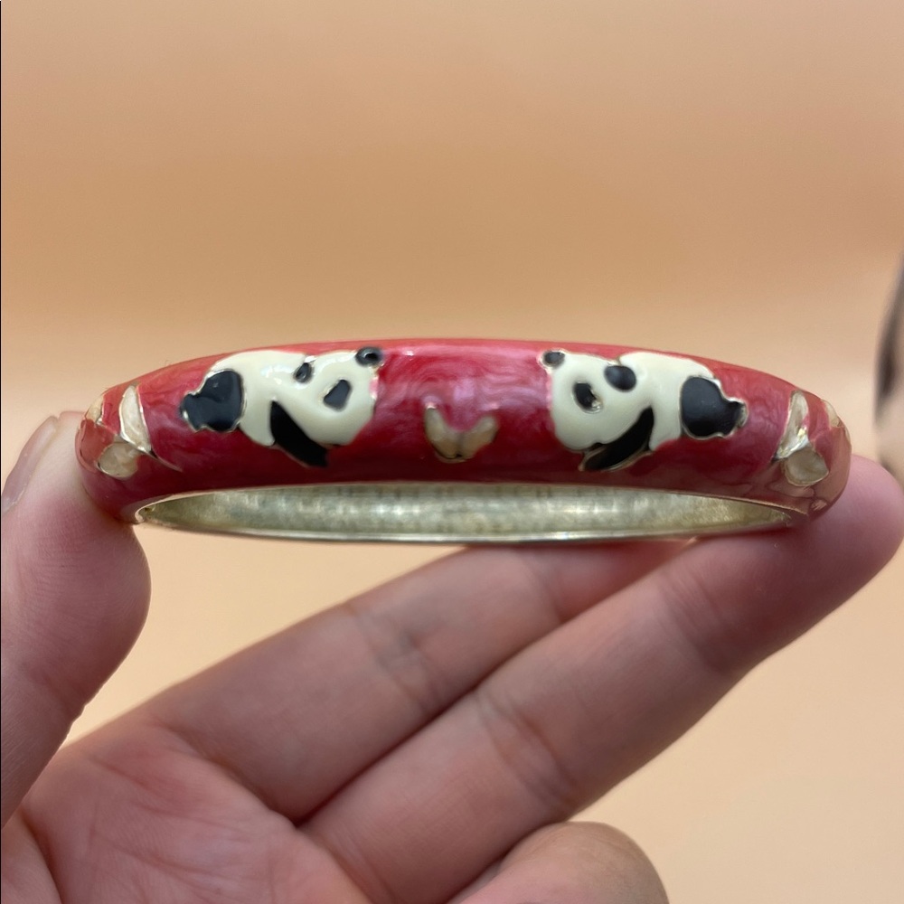 Red Panda Enamel Clamper Bracelet C48